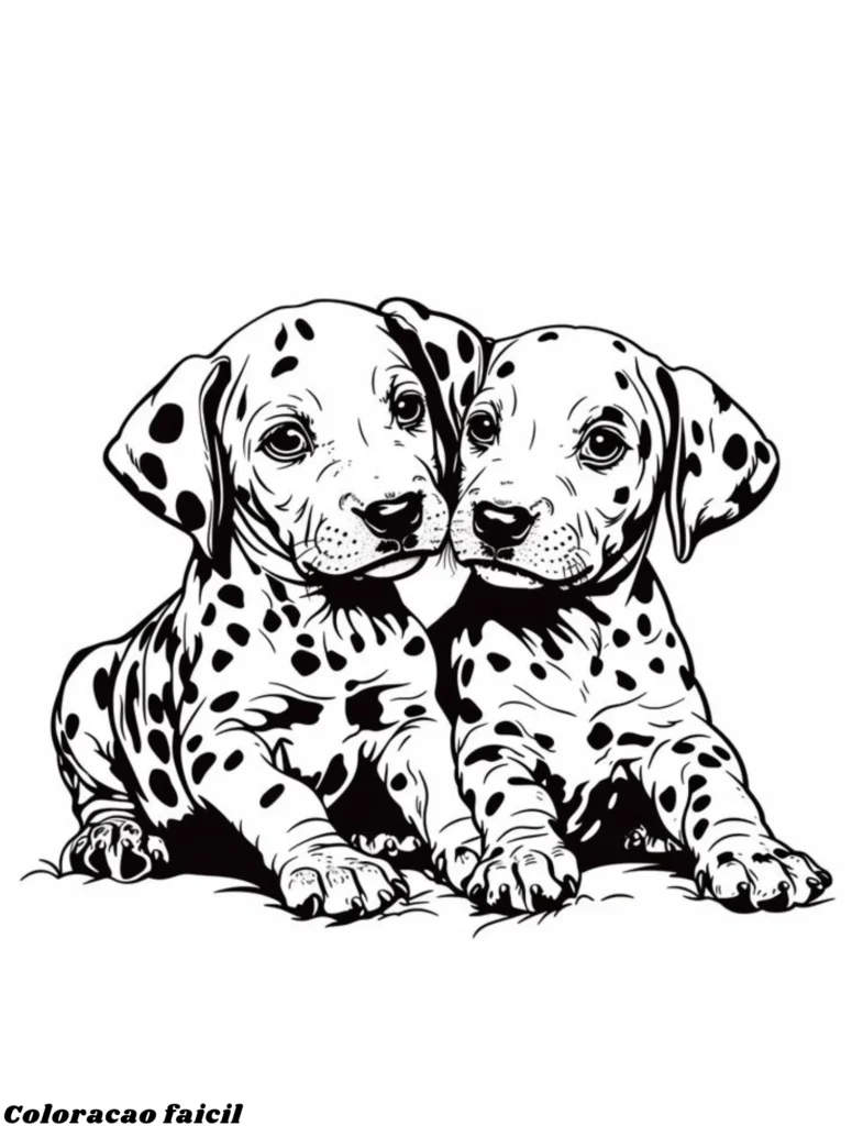 cachorros desenhos para colorir