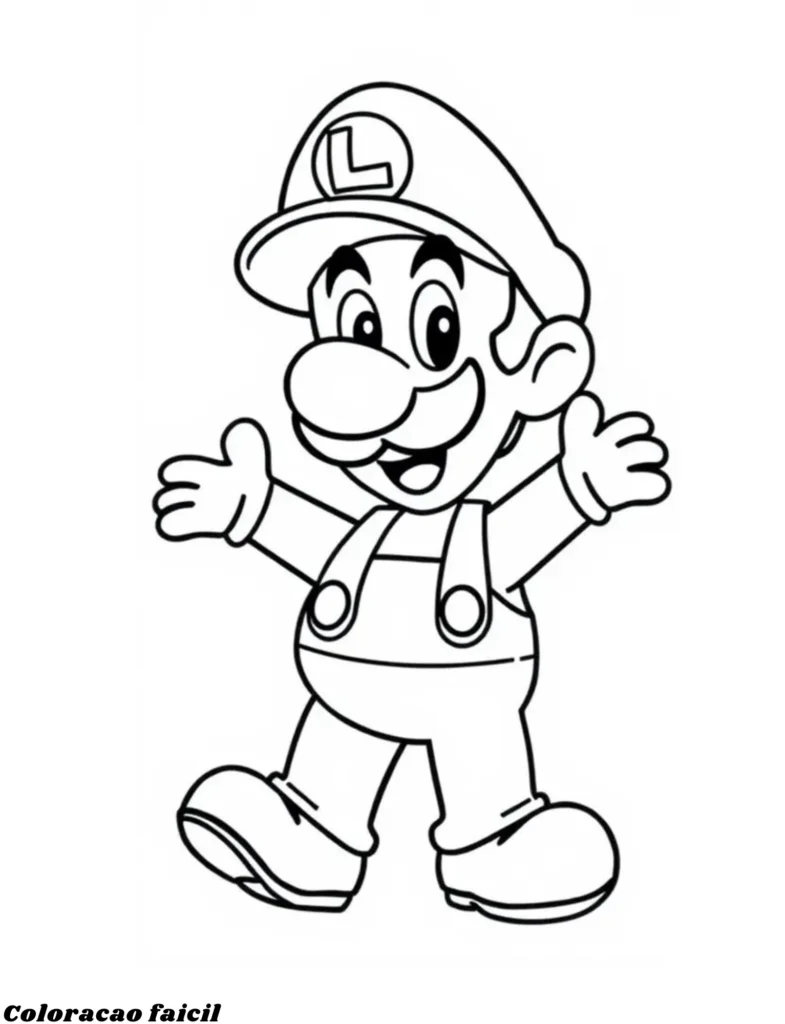 desenho luigi para colorir