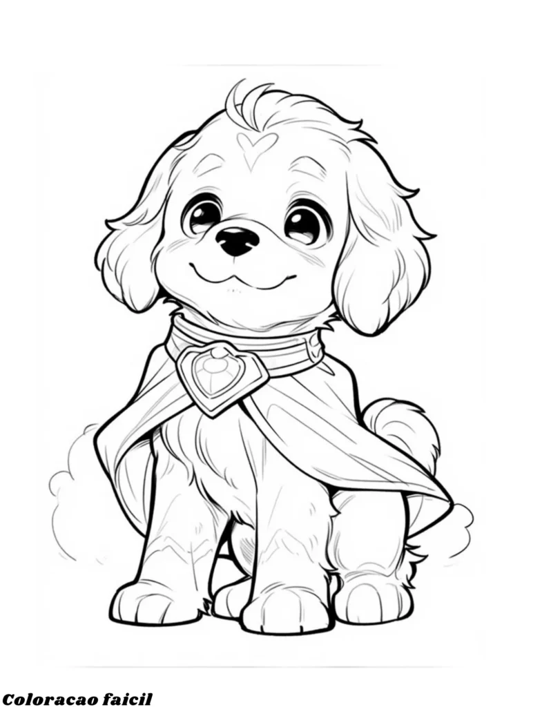 desenho para colorir cachorrinho