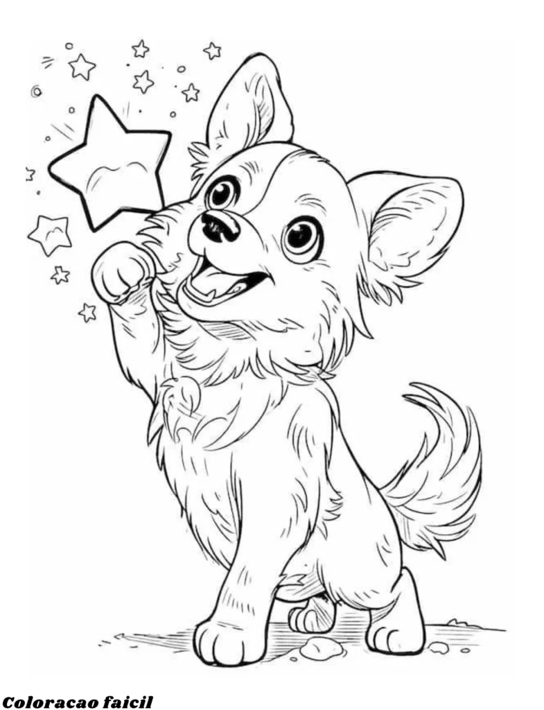 cachorrinho para colorir