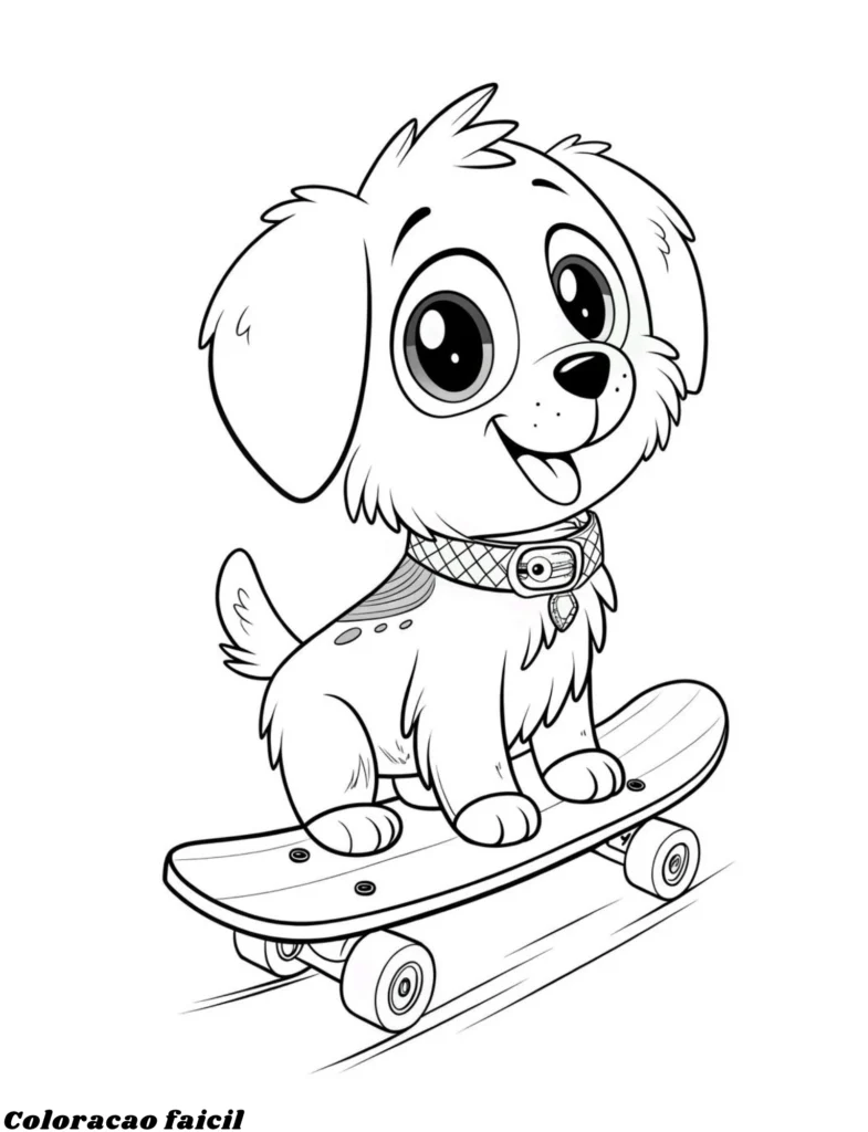 desenho para pintar cachorrinho