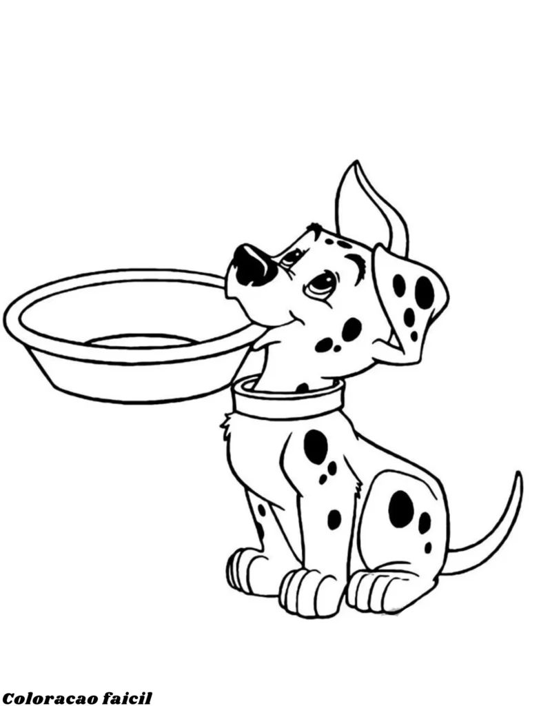 desenho de cachorro para colorir fácil