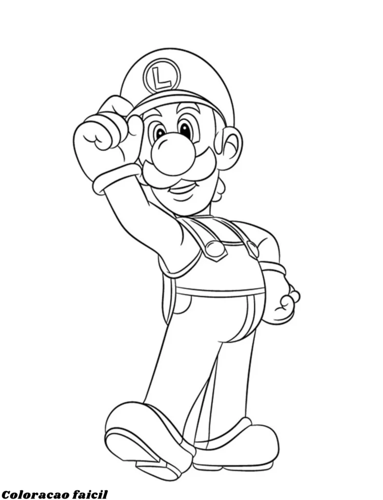 mario e luigi para colorir