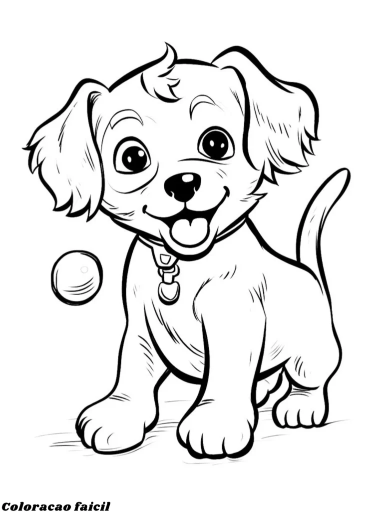 desenho de cachorro para colorir