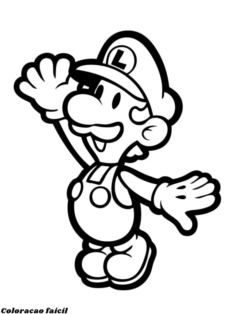luigi para colorir