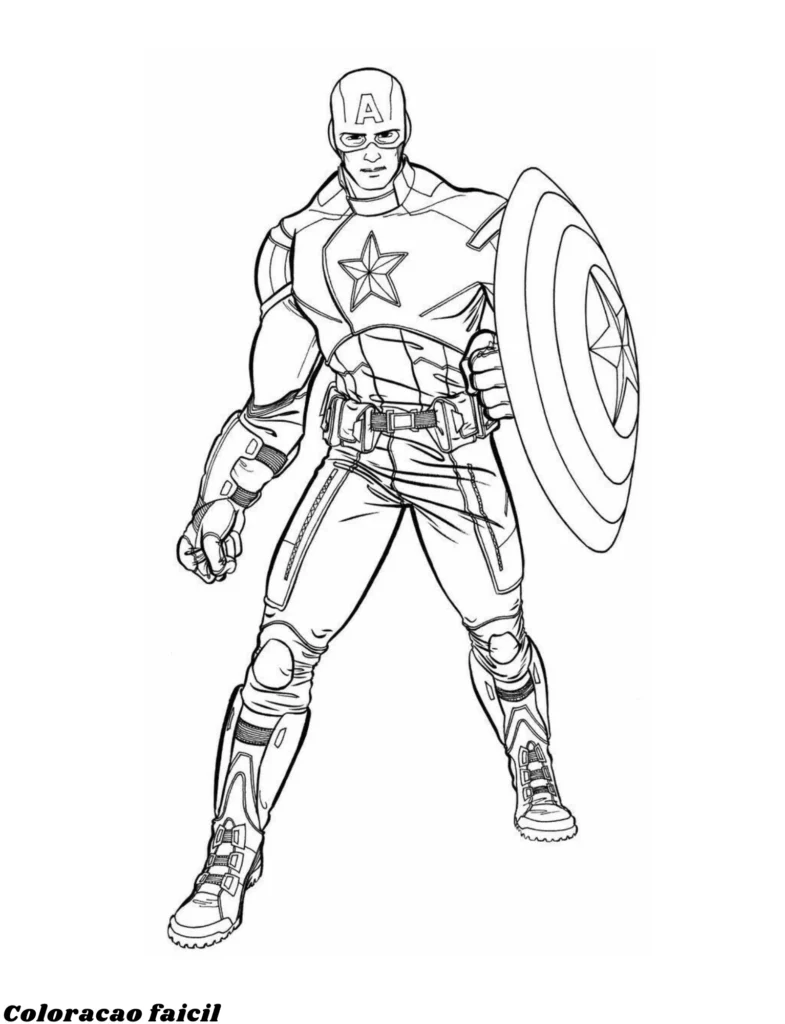 desenhos do capitão america para colorir