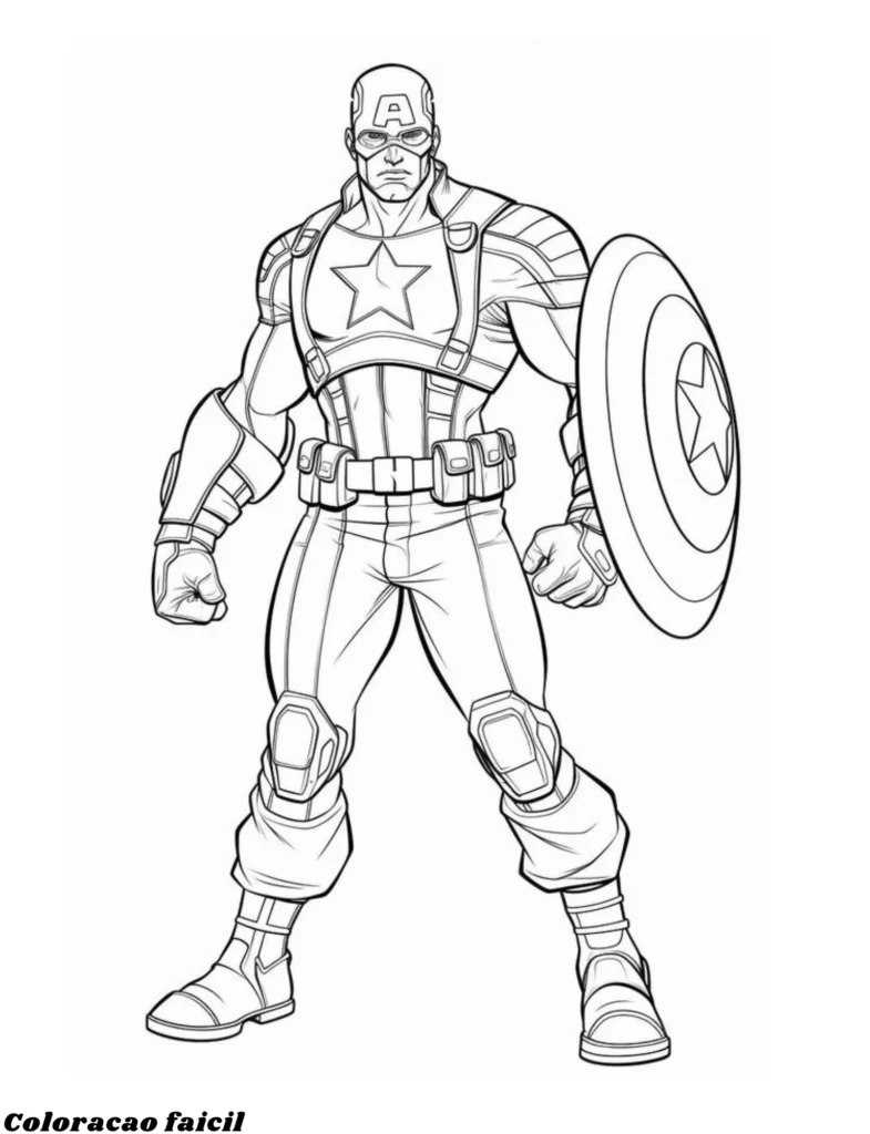 capitão américa desenho colorido