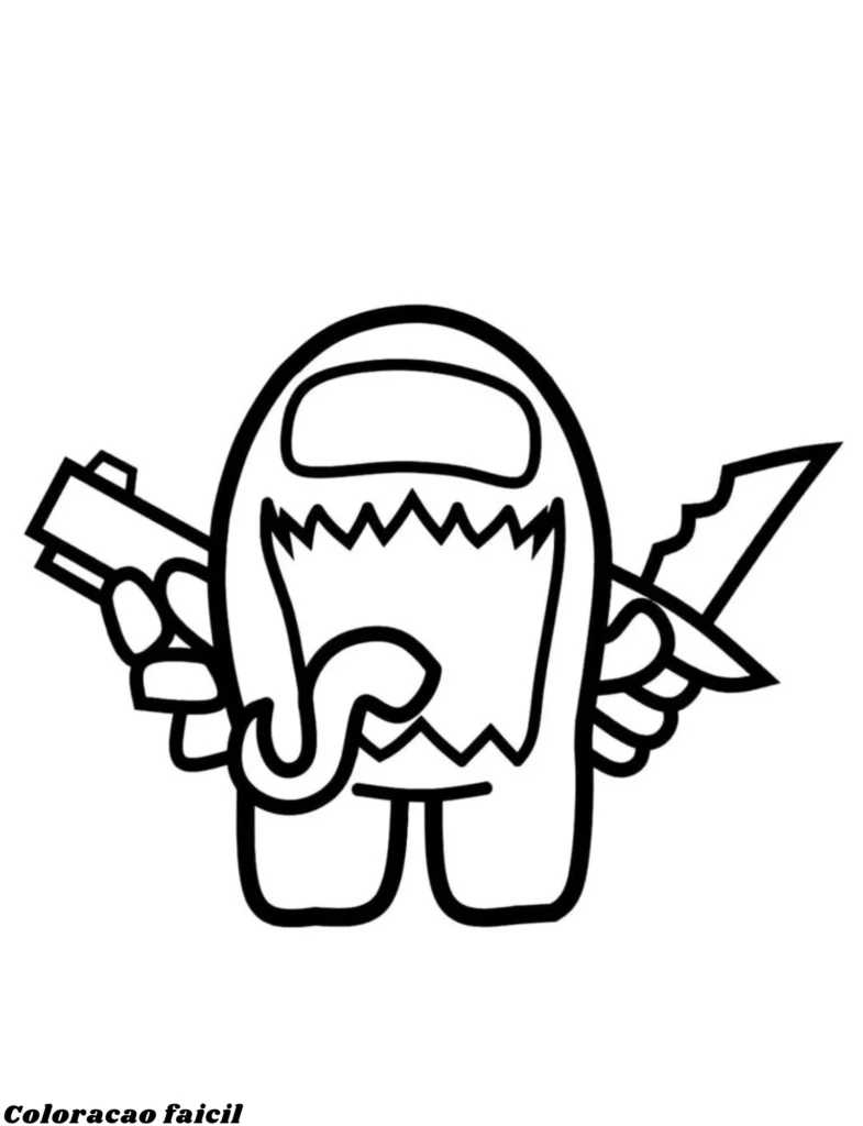 desenho para colorir among us