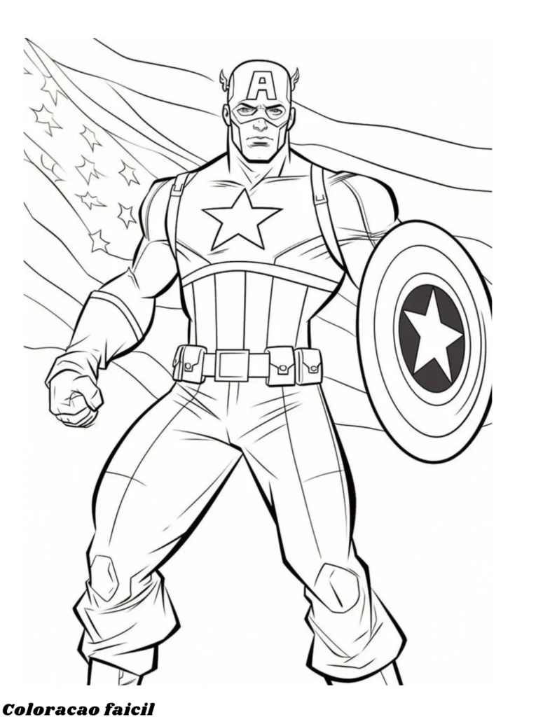 desenho do capitao america