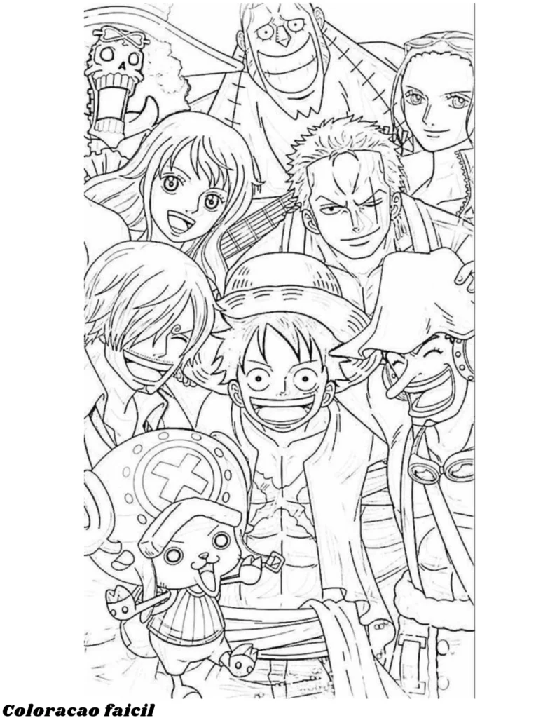 cartaz de procurado luffy para colorir