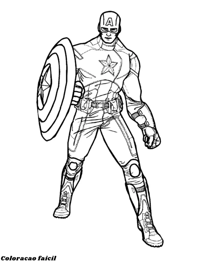 desenho do capitão america