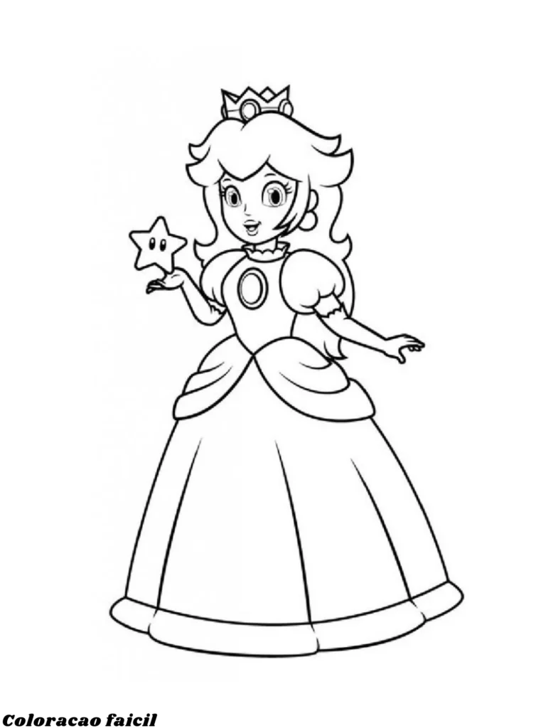 imagem para colorir princesa
