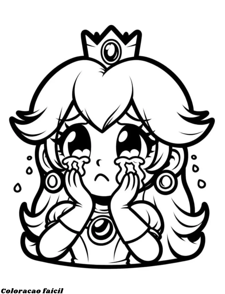 desenho da princesa peach para colorir
