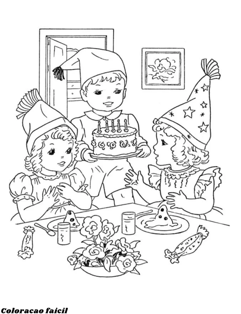 desenhos de aniversário para colorir