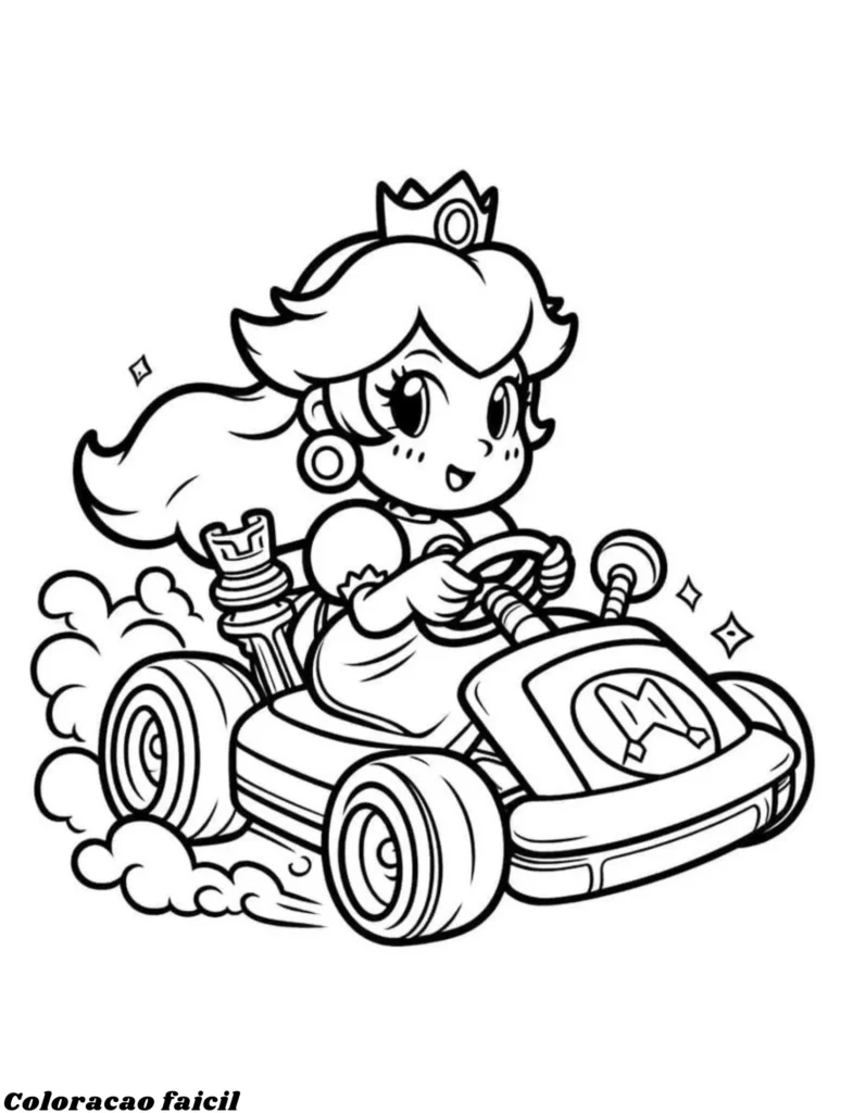 desenho da princesa peach para colorir