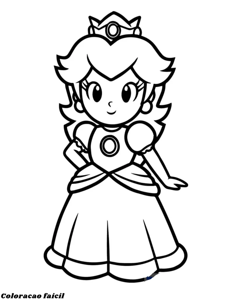 desenho de colorir princesa