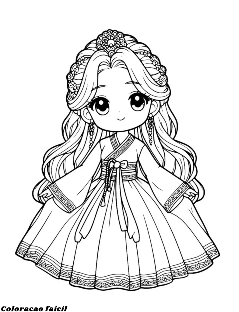 princesa peach para colorir