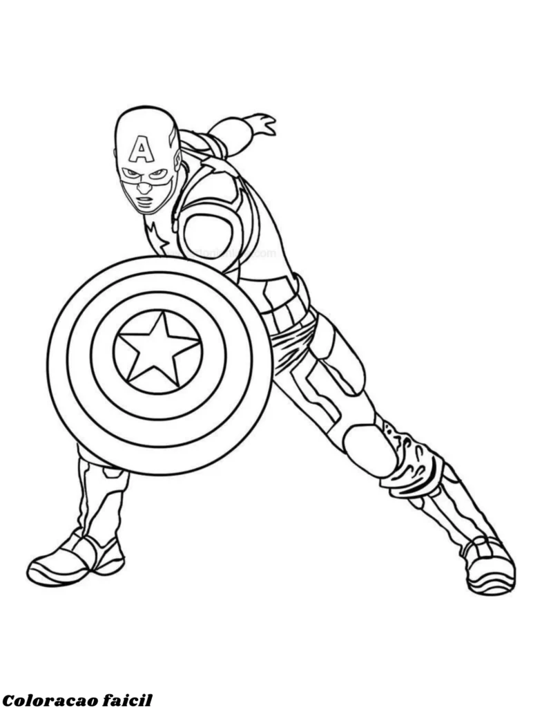 capitão america desenho para colorir