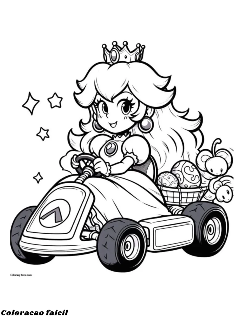 princesa do mario para colorir