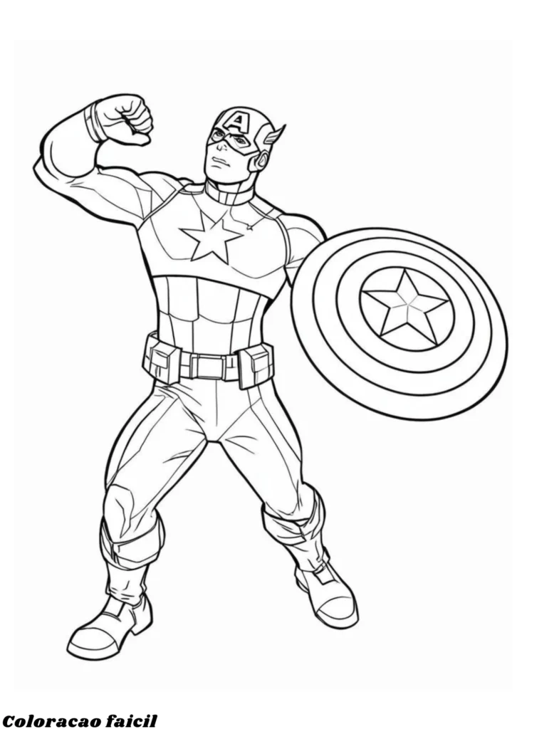 desenhos para pintar capitao america