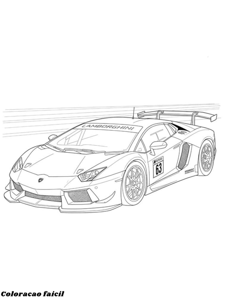 desenho de pintar de carros