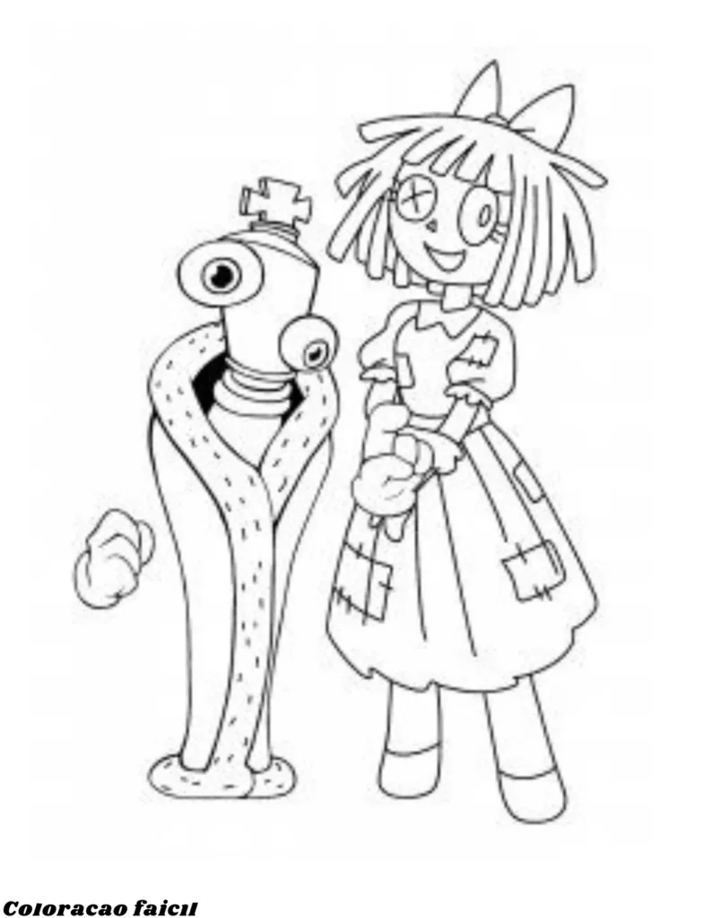 digital circus para colorir