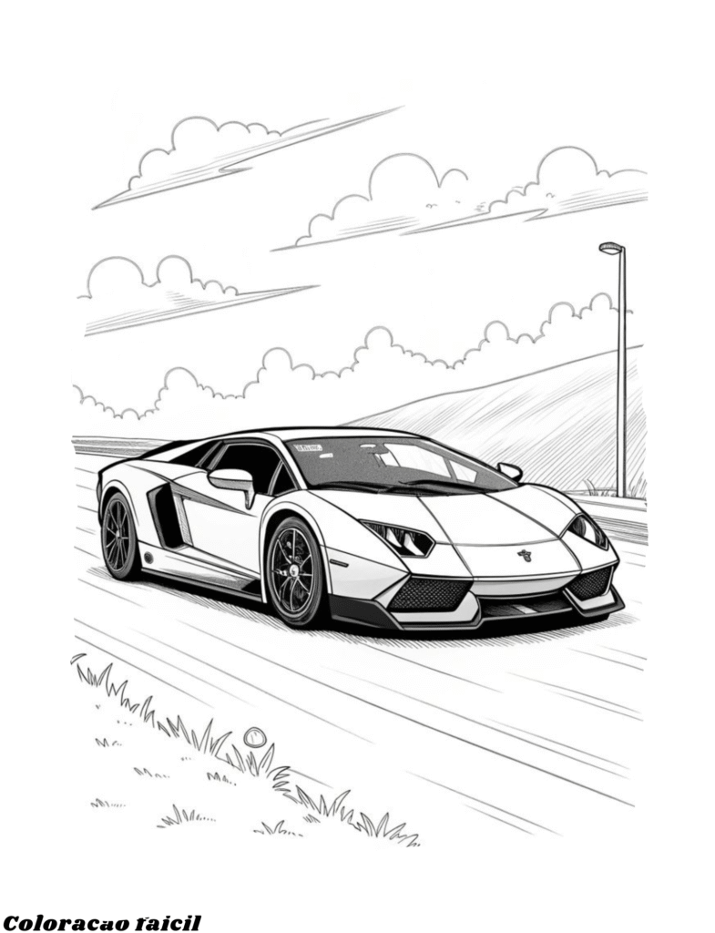 fotos de carro para colorir