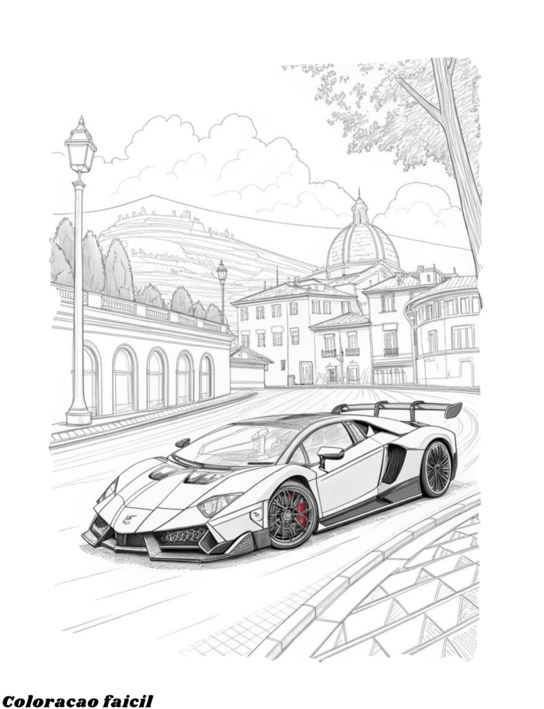 lamborghini desenho para colorir