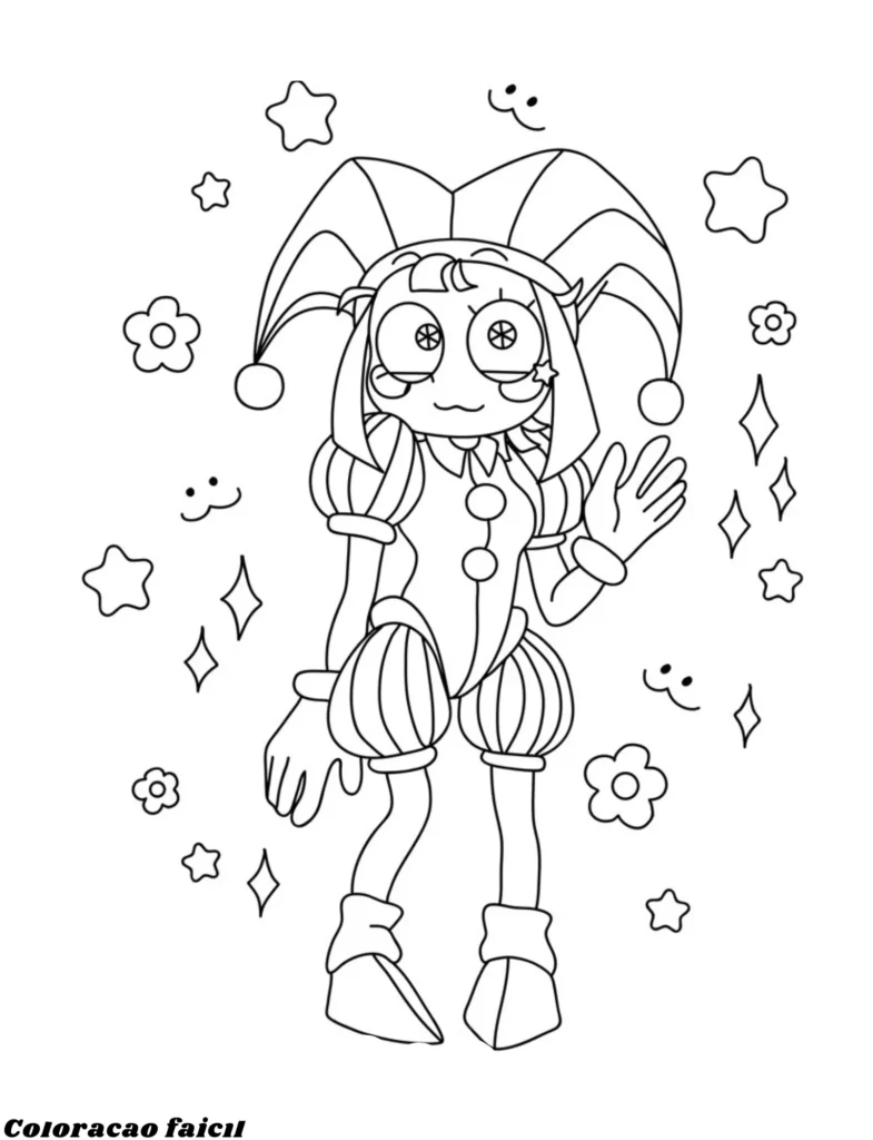 desenho para colorir circo digital