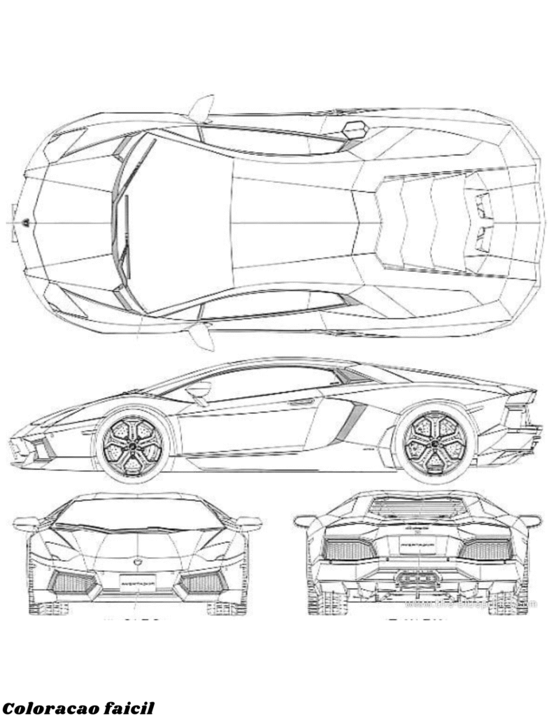 desenhos para colorir lamborghini