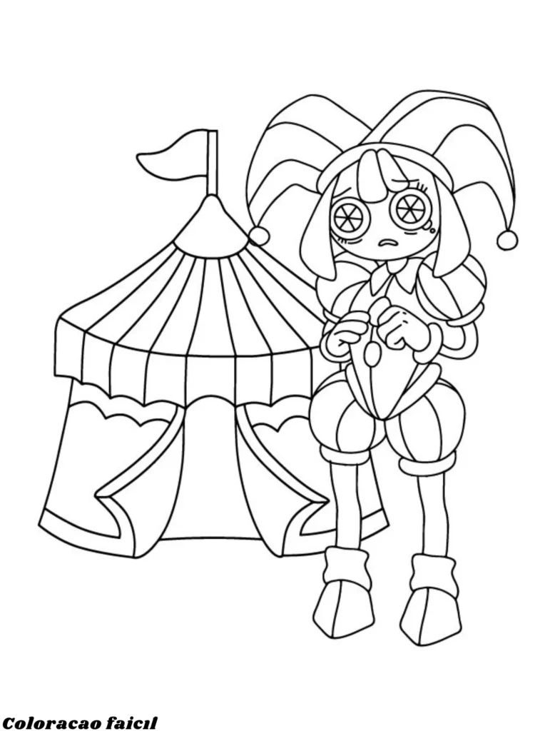 imagem de circo para colorir