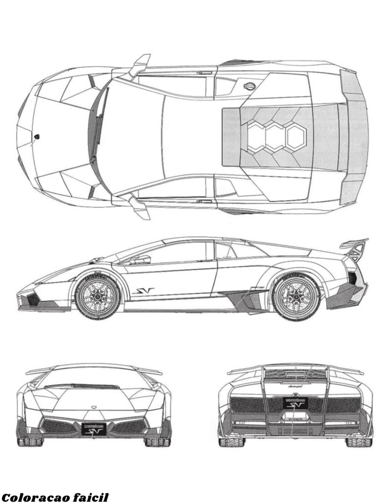 lamborghini para colorir