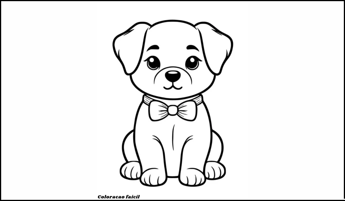 cachorro para colorir