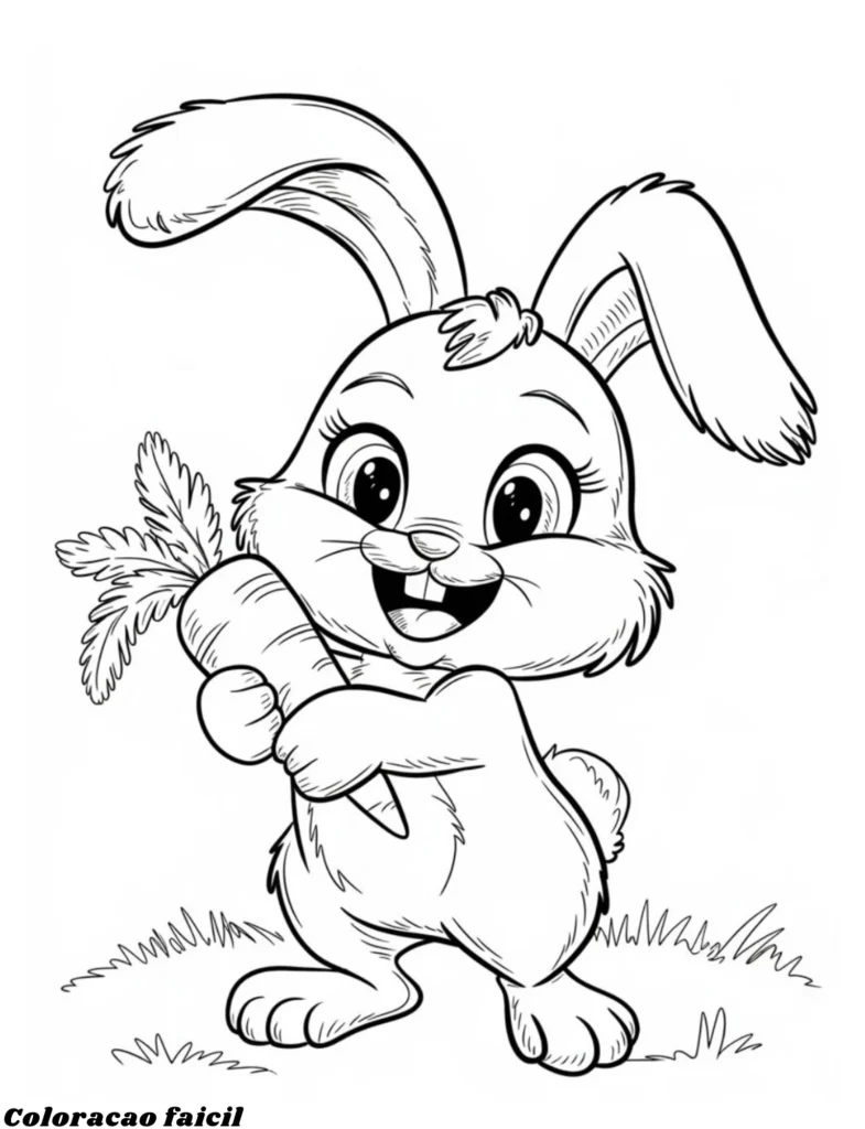 desenho de coelho para imprimir