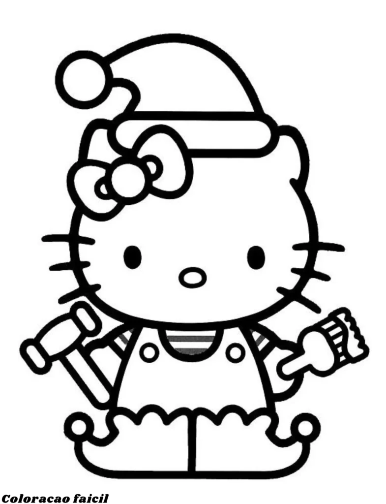 hello kitty para colorir