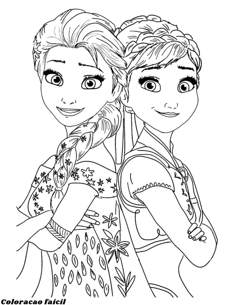 frozen para colorir
