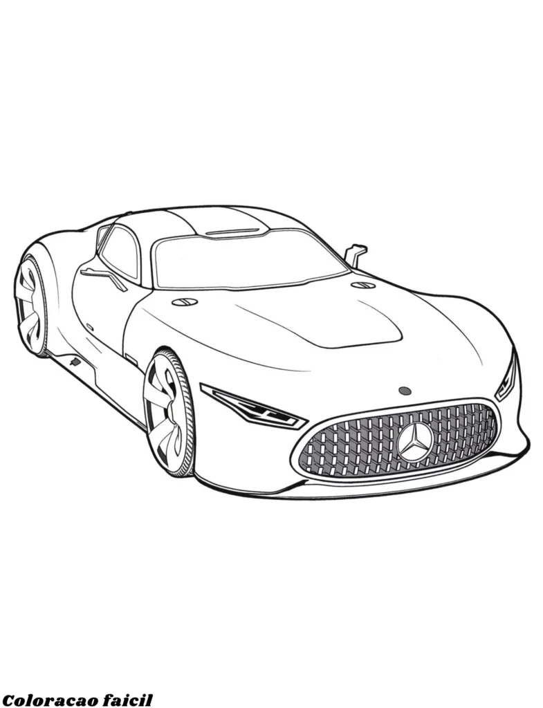 desenho para colorir carro