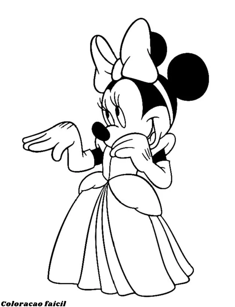 minnie para colorir