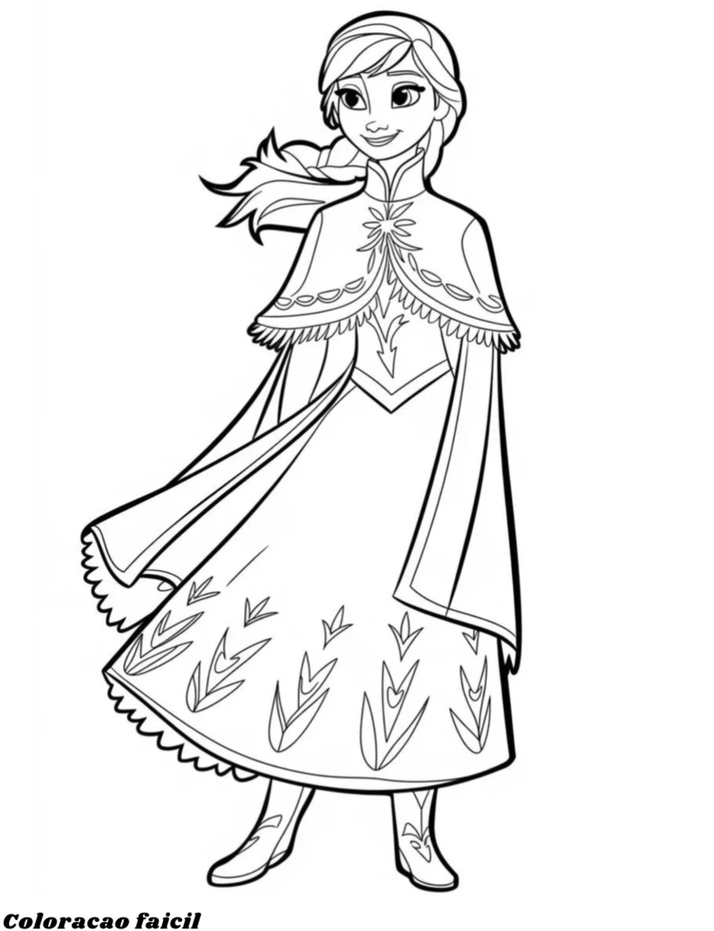 desenhos frozen para colorir