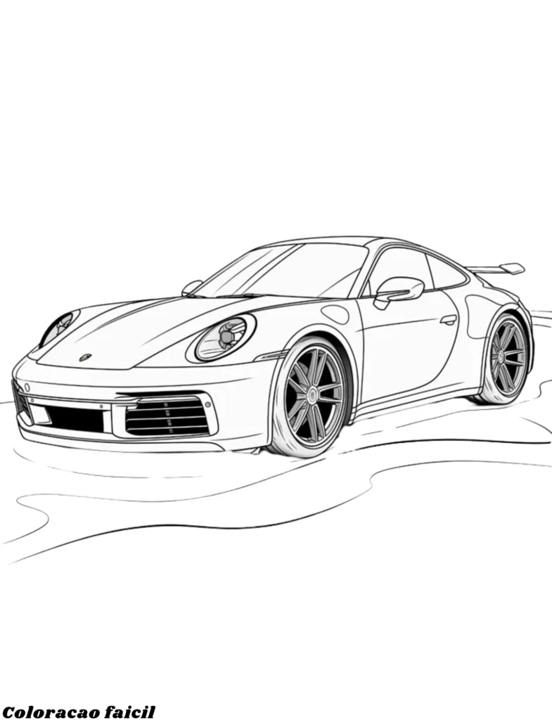desenho de carro para colorir e imprimir