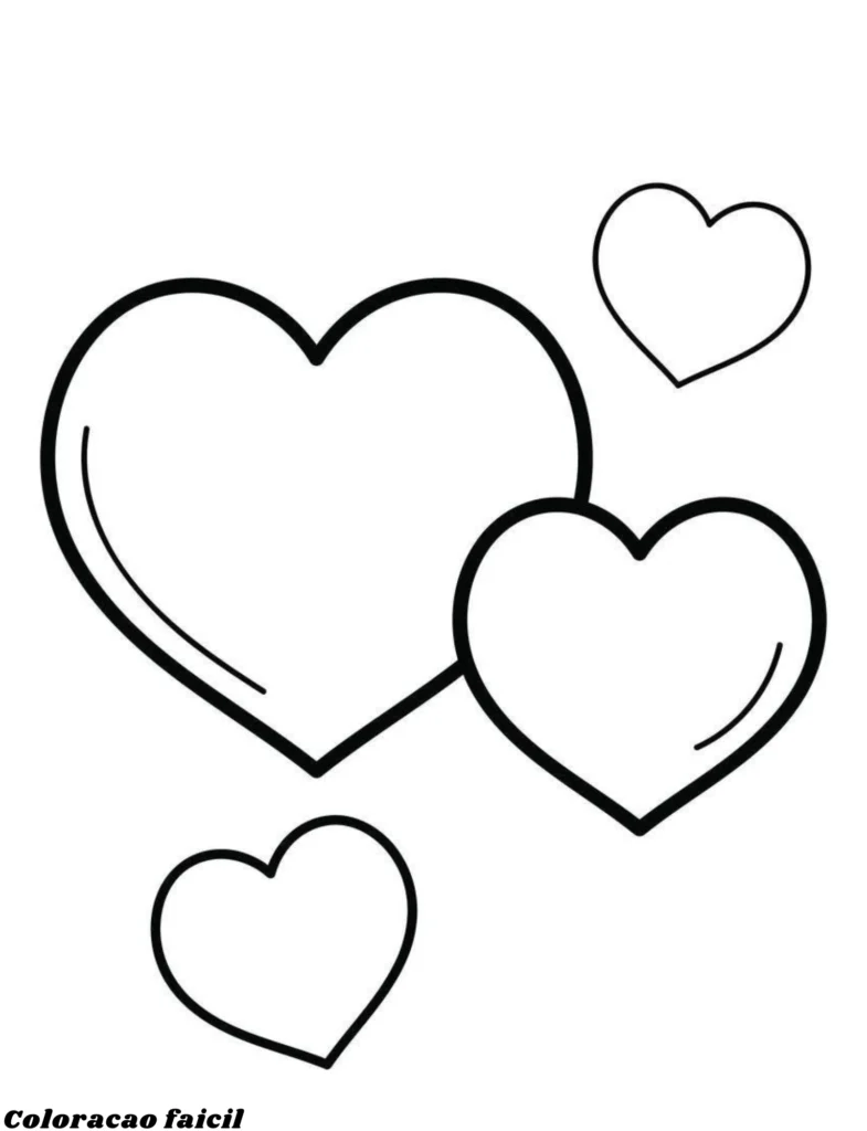 desenho de coração para colorir