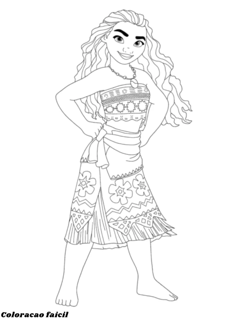 moana para colorir e imprimir