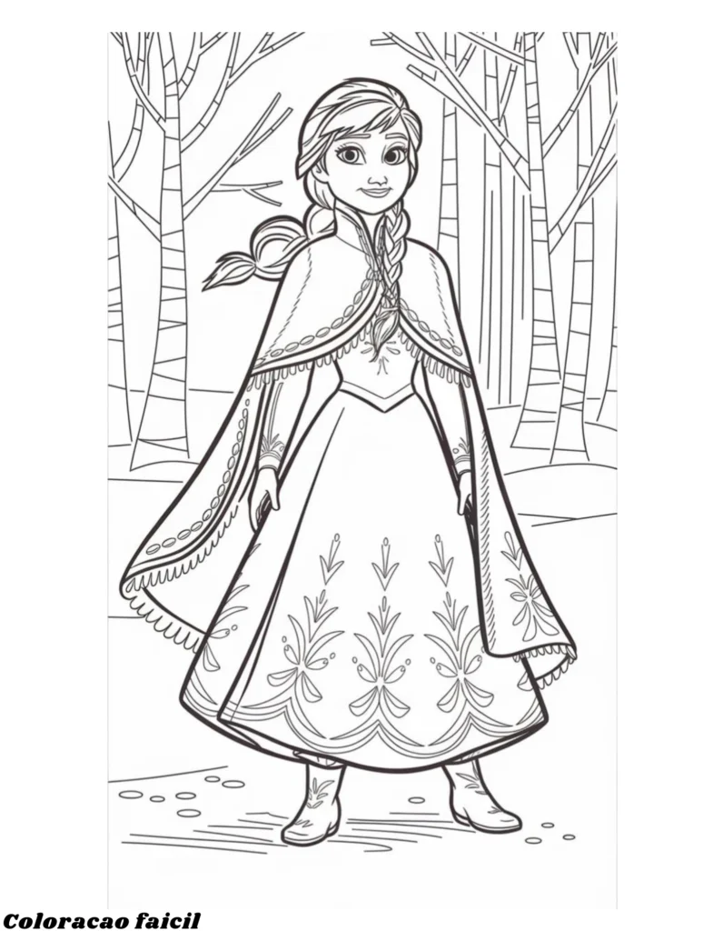 desenho para colorir frozen