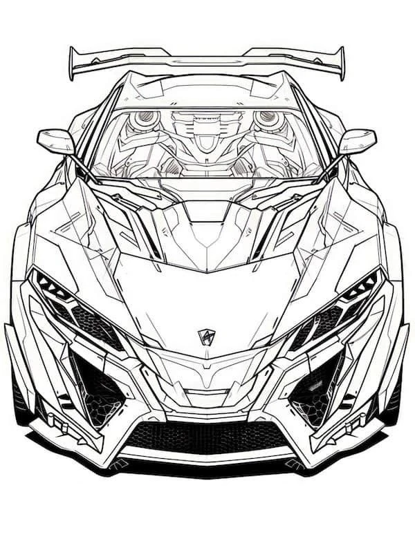 desenho carros para colorir