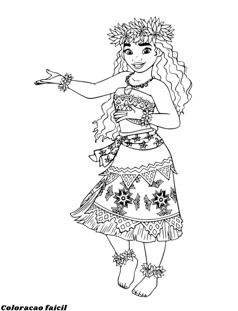 moana colorir