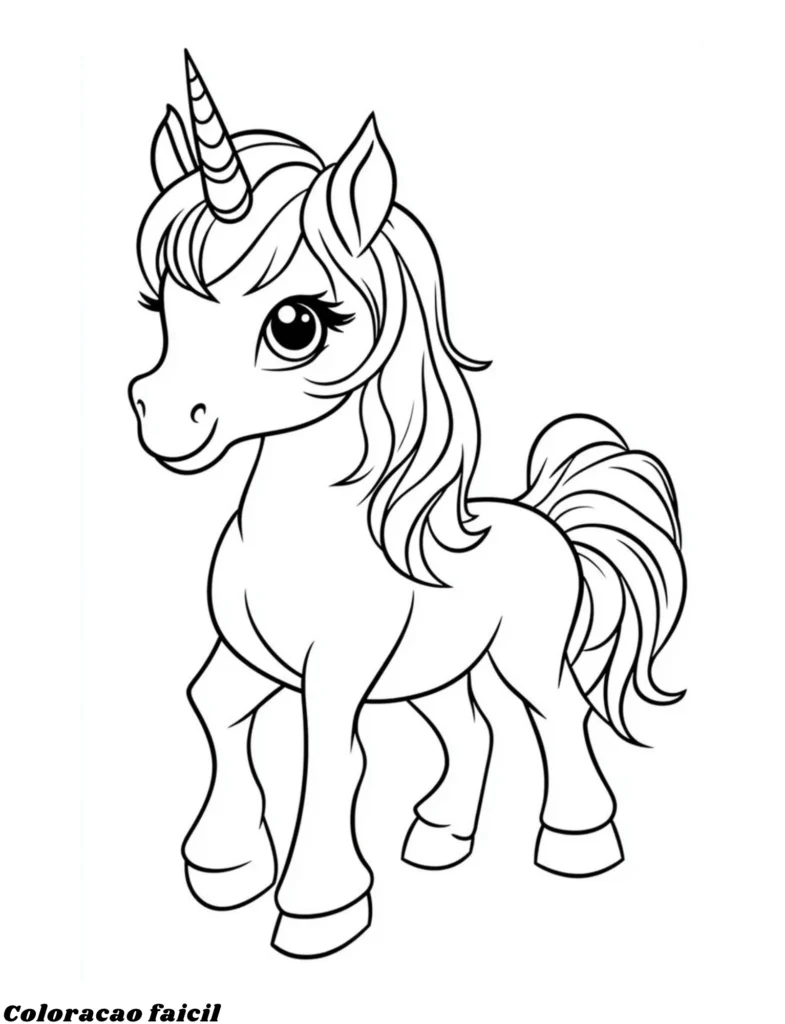desenho unicórnio para colorir