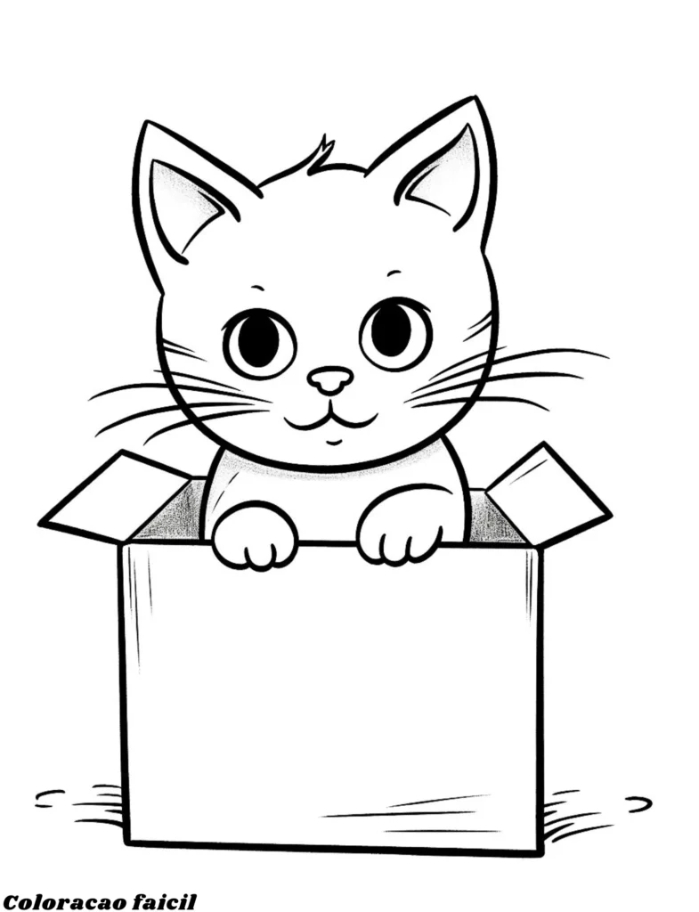desenho colorir gato