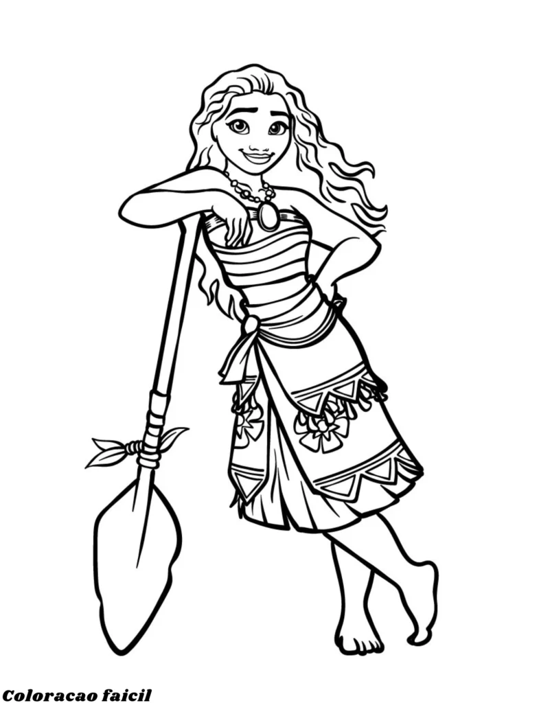 desenhos moana para colorir