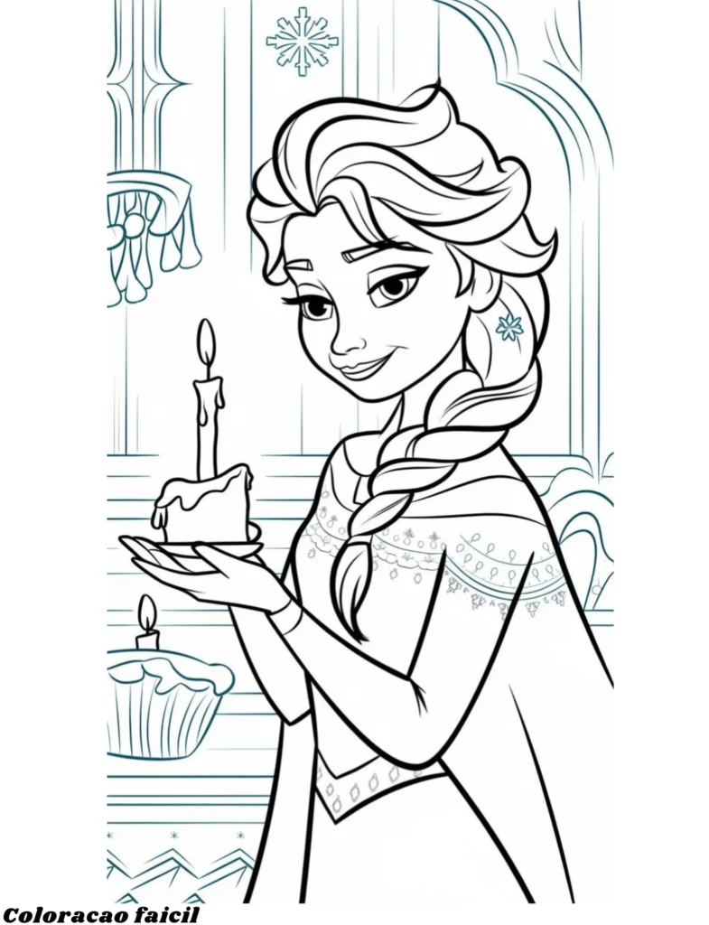 desenho frozen colorir