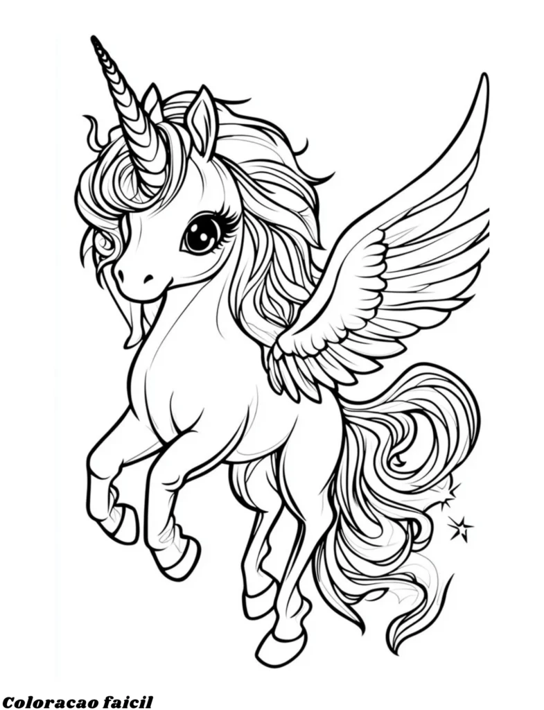 desenho de unicórnio para colorir